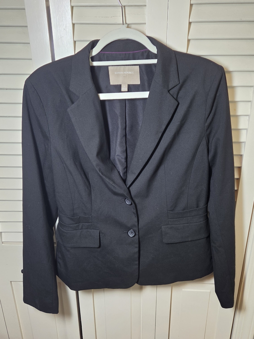 Banana Republic Black Women's Two-Button Tailored Blazer